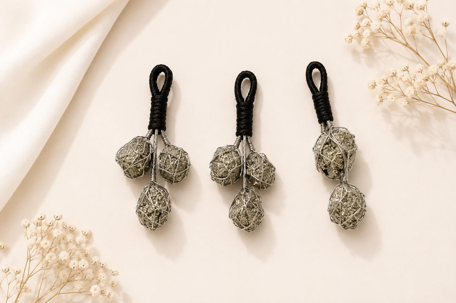 3 Pyrite Key Chain