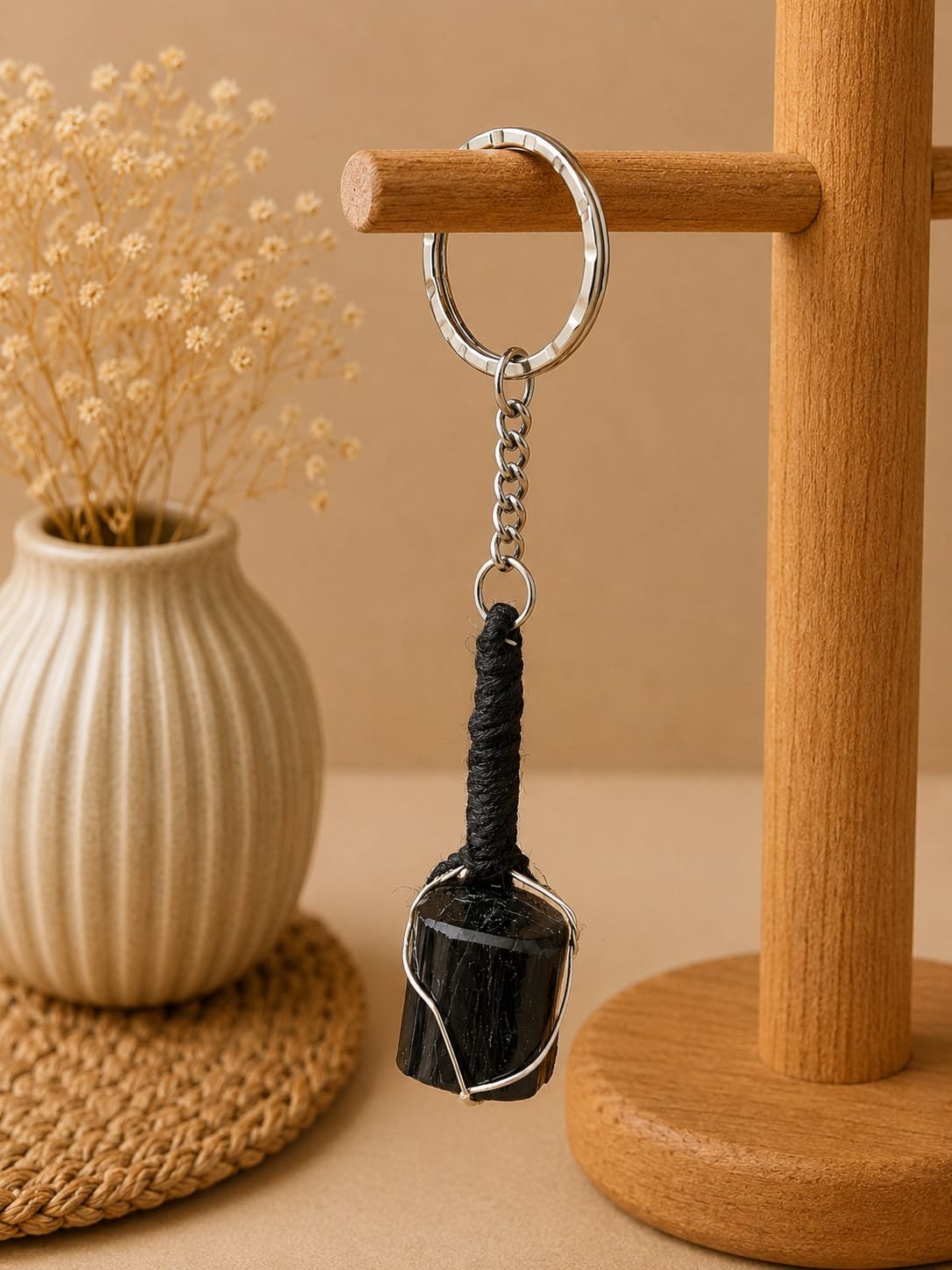 Black Tourmaline Keychain